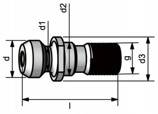 Vtažný šroub M16 ISO7388 A, ISO40
